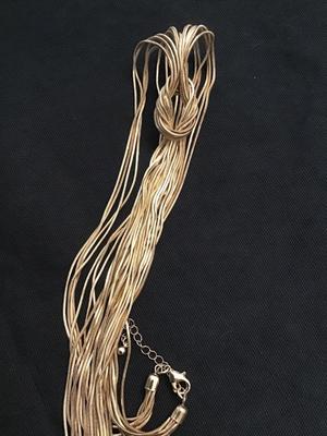 Gold Tone Knotted Statement Necklace Fashion