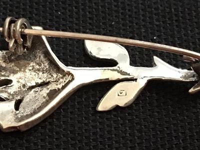 Sterling Silver Marcasite Vintage Brooch