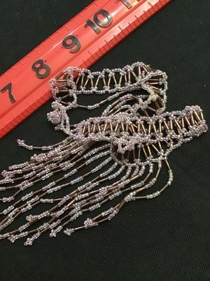 Purple Tones Glass Bead Collar Necklace