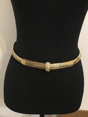 NYC Accessocraft Gorgeous Rhinestone Gold Ton Buckle Expansion. Great Condition