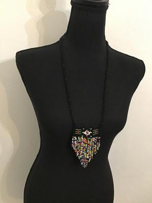 Native Beaded Style Necklace Glass Beads