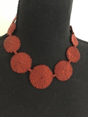 Boho Glass Beaded Fashion Necklace. Handcrafted