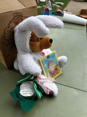 Pooh Bear in Easter Costume w/ Book and Treat basket