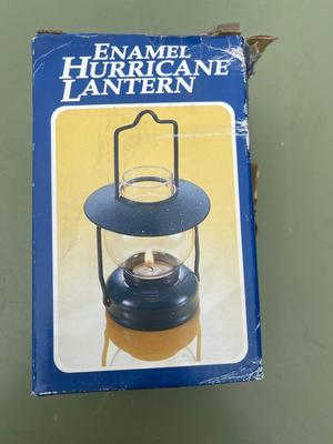 Enamel Hurricane Lantern