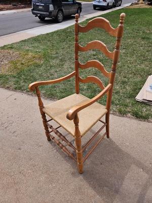 Antique Wood Arm Chair