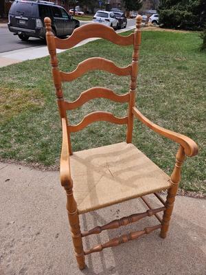 Antique Wood Arm Chair