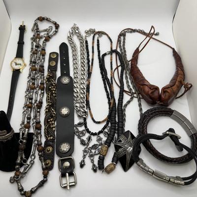 Unique Collection of Leather Jewelry with 925 Snake Ring & More (ST-HS)