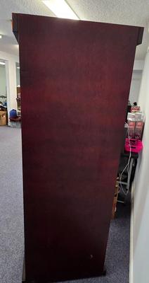 LOT 1: Wooden Humidor Cabinet w/ Lock and Key- LOCAL PICK UP ONLY