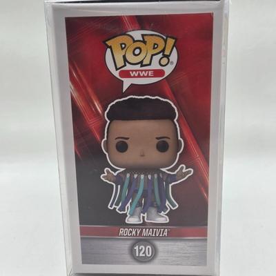 LOT 6: Pocket Pops 14 Day Wrestling Calendar, Wrestle Mania Priority Pass, and Rocky Maivia Pop NIB
