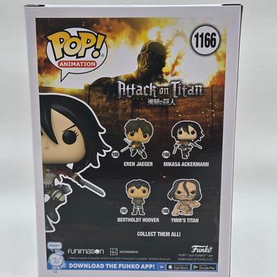 LOT 7: Funko Pops NIB Including Mikasa Ackermann, George, Freddie Mercury, and Diana Revealed