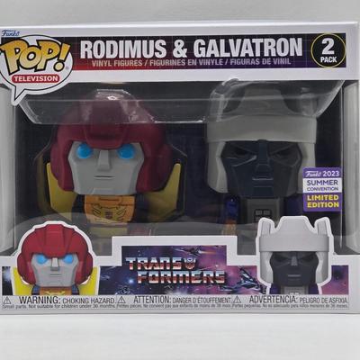 LOT 9: Rodimus and Galvatron Funko Pops NIB