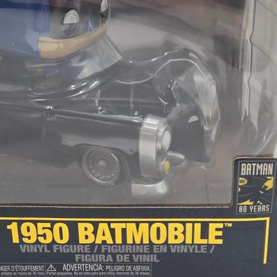 LOT 10: 1950 Batmobile and Batman Funko Pops NIB