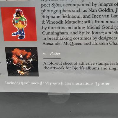 LOT 19: New in Sealed Plastic Bjork Eight Characters Lithograph Box Set and Mid-Career Retrospective