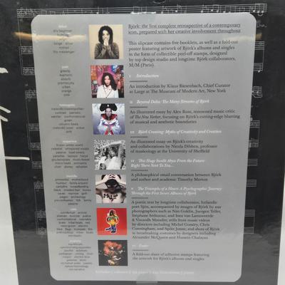 LOT 19: New in Sealed Plastic Bjork Eight Characters Lithograph Box Set and Mid-Career Retrospective