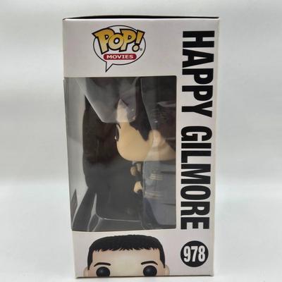 LOT 45: NIB Funko Pops Die Hard's John McClane and Hans Gruber, & Happy Gilmore, and Diana Prince