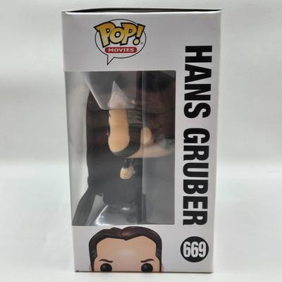 LOT 45: NIB Funko Pops Die Hard's John McClane and Hans Gruber, & Happy Gilmore, and Diana Prince