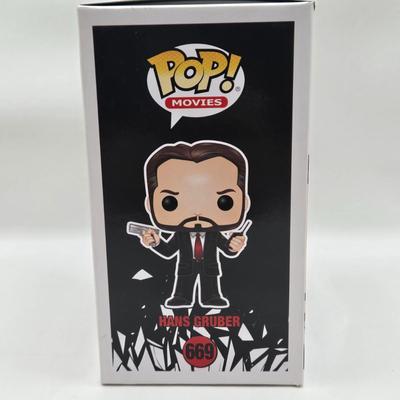 LOT 45: NIB Funko Pops Die Hard's John McClane and Hans Gruber, & Happy Gilmore, and Diana Prince