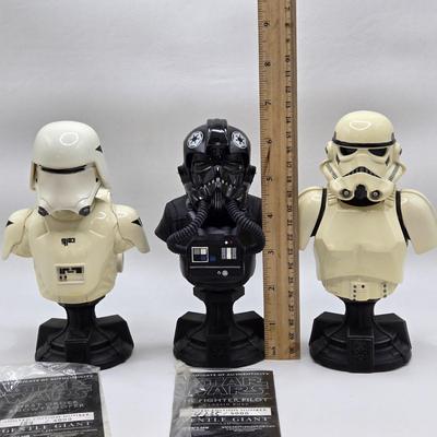 LOT 54: Limited Edition Numbered Star Wars Busts/ 2 with Certificates