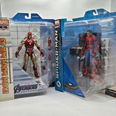 LOT 60: NIB Marvel Iron Man and Spider-Man