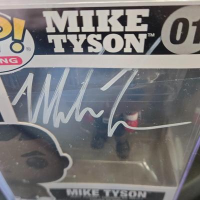 LOT 69: Mike Tyson Autographed Funko Pop w/ Certification Number NIB