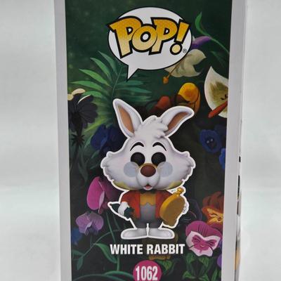 LOT 73: NIB Funko Pops Alice in Wonderland , Queen of Hearts, White Rabbit, and Mad Hatter