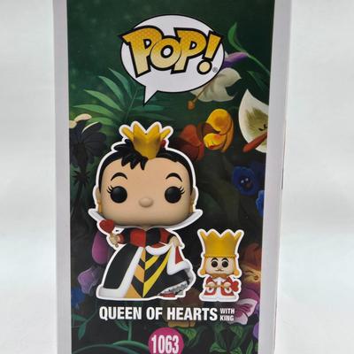 LOT 73: NIB Funko Pops Alice in Wonderland , Queen of Hearts, White Rabbit, and Mad Hatter