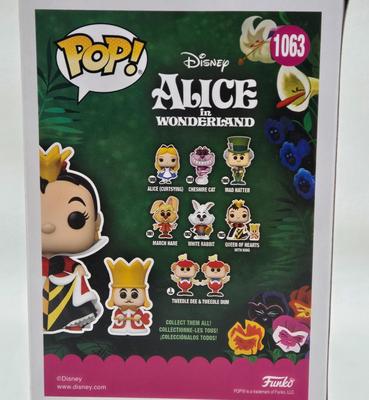 LOT 73: NIB Funko Pops Alice in Wonderland , Queen of Hearts, White Rabbit, and Mad Hatter