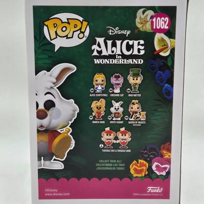 LOT 73: NIB Funko Pops Alice in Wonderland , Queen of Hearts, White Rabbit, and Mad Hatter