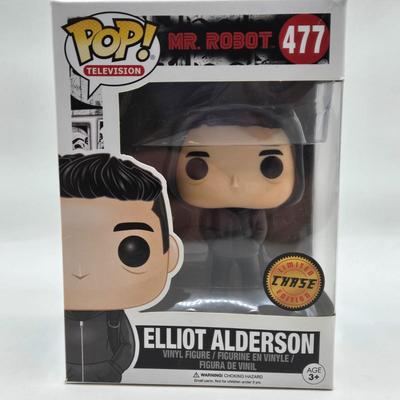 LOT 74: NIB Mr. Robot Funko Pops Including Mr. Robot, Elliot Alderson, Darlene, White Rose, and Angela Moss