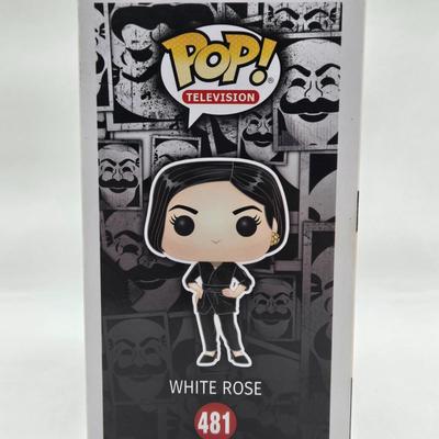 LOT 74: NIB Mr. Robot Funko Pops Including Mr. Robot, Elliot Alderson, Darlene, White Rose, and Angela Moss