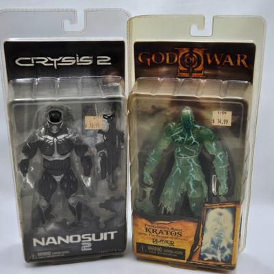 LOT 130: Crysis 2 and God of War Toys New in Packaging
