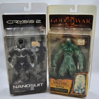 LOT 130: Crysis 2 and God of War Toys New in Packaging