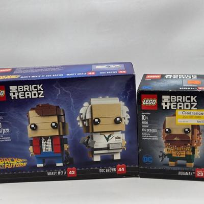 LOT 135: 2 Sets of Lego Brick Headz Toys NIB