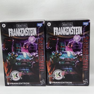 LOT 138: NIB Transformers Top Gun Maverick, Back to the Future Gigawatt, and 2 Frankentrons