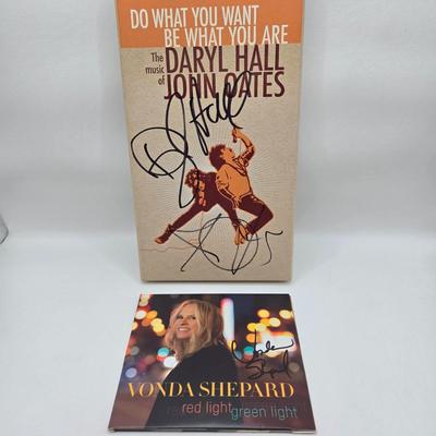 LOT 145: Signed CDs / Daryl Hall & John Oates Do What You Want Be Who You Are and Vinda Shepard Red Light Green Light