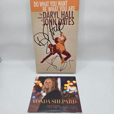 LOT 145: Signed CDs / Daryl Hall & John Oates Do What You Want Be Who You Are and Vinda Shepard Red Light Green Light
