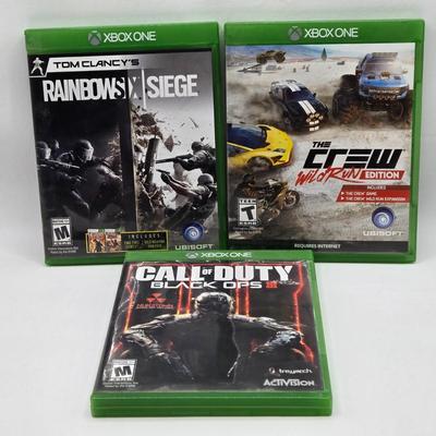 LOT 148: Variety of XBox One Games Including Call of Duty Black Ops, Halo 5 Guardians, and More