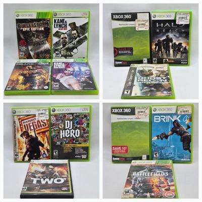 LOT 150: XBox 360 Games Including DJ Hero, Army of Two, and More