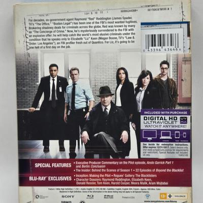 LOT 152: New in Packaging Set of First, Second, and Third Seasons of The Blacklist Blue Ray and Elizabeth Keen's Dossier