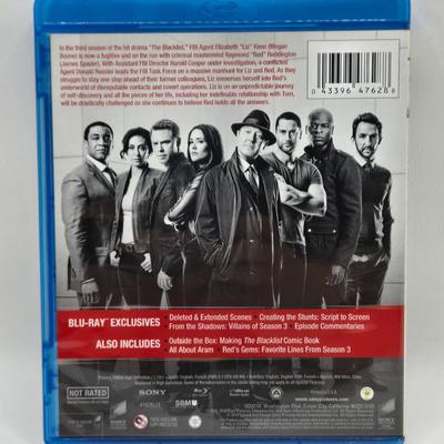 LOT 152: New in Packaging Set of First, Second, and Third Seasons of The Blacklist Blue Ray and Elizabeth Keen's Dossier