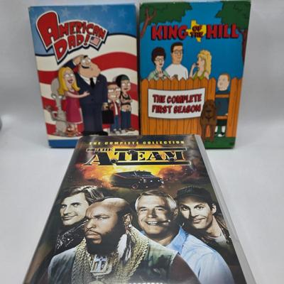 LOT 154: Boxed Sets of TV Show Series Including A TEAM, American Dad, and More