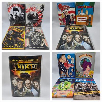 LOT 154: Boxed Sets of TV Show Series Including A TEAM, American Dad, and More