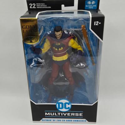 LOT 159: DC Multiverse Batman vs. Hush, Batman of Zur-En-Arrh Unmasked, Superboy-Prime, and General Zod NIB