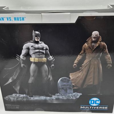 LOT 159: DC Multiverse Batman vs. Hush, Batman of Zur-En-Arrh Unmasked, Superboy-Prime, and General Zod NIB