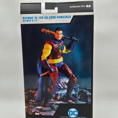 LOT 159: DC Multiverse Batman vs. Hush, Batman of Zur-En-Arrh Unmasked, Superboy-Prime, and General Zod NIB