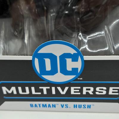 LOT 159: DC Multiverse Batman vs. Hush, Batman of Zur-En-Arrh Unmasked, Superboy-Prime, and General Zod NIB