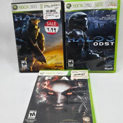 LOT 161: Multiple XBox 360 Games Including DJ Hero 2 and Gears of War