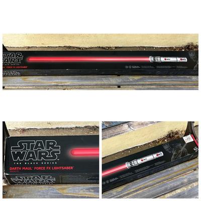 LOT 181: Star Wars The Black Series Darth Maul Force FX Lightsaber #10 by Hasbro