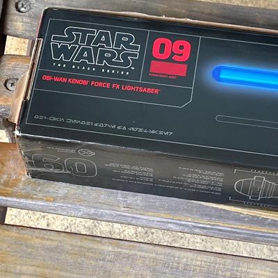 LOT 182: Star Wars The Black Series Obi-Wan Kenobi Force FX Lightsaber #09 by Hasbro
