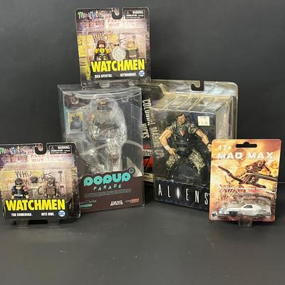 LOT 188: Assorted Collectibles, Toys - Mad Max, Aliens, and More